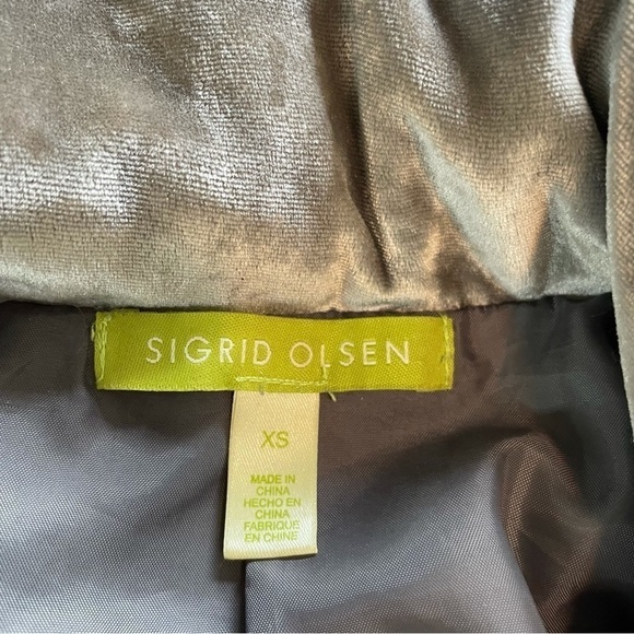 Sigrid Olsen Vintage Wool Blend Green Plaid Pea Coat Extra small - Picture 6 of 7